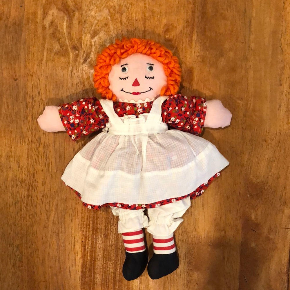 Vintage Raggedy Ann I love you heart doll